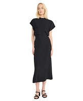 Luxely Women's Draped Dolman-Sleeve Midi Dress