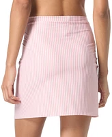 Michael Kors Women's Striped Side-Tie Pareo Cover-Up