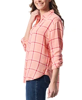 Gloria Vanderbilt Women's Amanda Roll-Tab-Sleeve Shirt