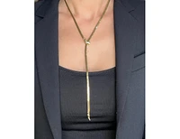 Snake Y Necklace with Cubic Zirconia Details