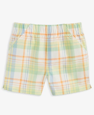 First Impressions Baby Boys Sun Plaid Twill Shorts, Exclusively at Macy's