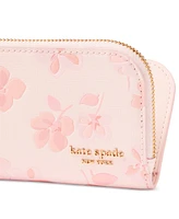 kate spade new york Devin Spring Pansies Small Slim Leather Bifold Wallet