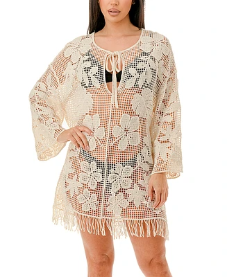 Marcus Adler Women's Crochet Swim Cover-Up Dress