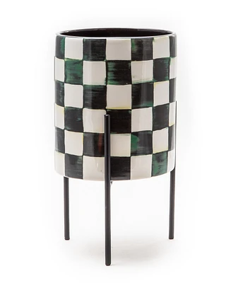 Mackenzie-Childs Courtly Check Tabletop Planter