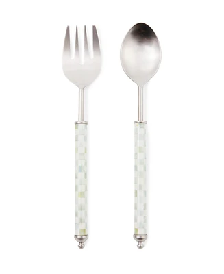 Mackenzie-Childs Sterling Check Supper Club Salad Serving Set