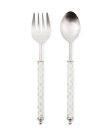 Mackenzie-Childs Sterling Check Supper Club Salad Serving Set