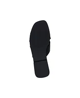 Gc Shoes Women's Ivy Embellished Buckle Slide Flat Sandals