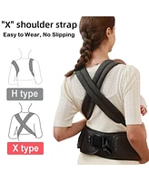 Sunveno 3 in 1 Ergonomic Baby Carrier with Hip Seat for Newborns and Toddlers 20 lbs and Up with Large Weight Capacity for All Season Use