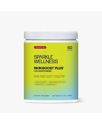Sparkle Wellness Skin Boost Plus [50-Serves] | Collagen Powder Supplement with Verisol Bioactive Hydrolyzed Peptides, Vitamin C & Hyaluronic