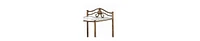 Modern Nightstand with Tempered Glass Top and Dual Storage Shelves