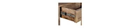 Rattan Front Drawer Side Table – Mango Wood with Open Shelf