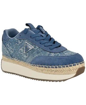 Guess Women's Stefen Lace-Up Platform Espadrille Sneakers