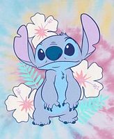 Lilo Stitch Men's Flower Set Short Sleeve Tie Dye T-Shirt