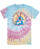 Lilo Stitch Men's Some Bunny Loves You Short Sleeve Tie Dye T-Shirt