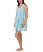 Eileen West Women's Cotton Sleeveless Short Chemise
