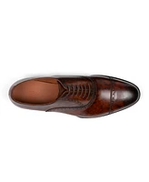 Anthony Veer Men's Windsor Broque Cap Toe Leather Oxford Dress Shoes