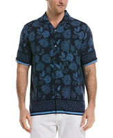 Cubavera Men's Classic-Fit Textured Paisley Button-Down Camp Shirt