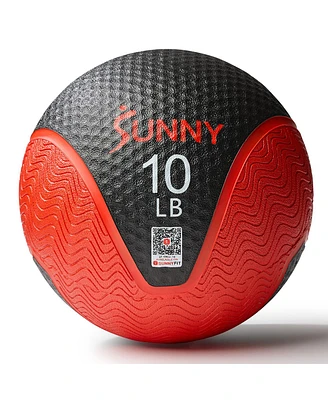 Sunny Health & Fitness Medicine Ball 10LBS, Non-slip Grip