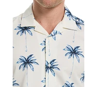 Cubavera Men's Palm Tree Print Short-Sleeve Button-Down Shirt