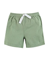 Hudson Baby Boys Shorts Bottoms 4-Pack, Palm Tree, 9-12 Months