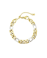 Two-Tone Chain Bracelet in Stainless Steel