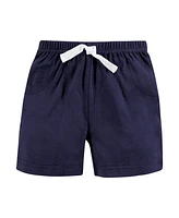 Hudson Baby Baby Boys Hudson Shorts Bottoms 4-Pack, Anchors, 9-12 Months