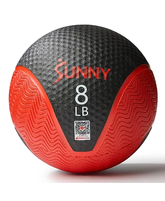 Sunny Health & Fitness Medicine Ball 8LBS, Non-slip Grip
