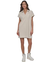 Dkny Women's Mini Stud Logo Short-Sleeve Dress