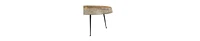 Round Coffee Table – Handcrafted Wood Top with Elegant Carved Edge