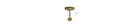 Modern Iron Side Table with Round Tray Top and Column Support