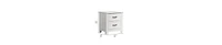 Nightstand with 2 Drawers and Black Handles for Bedroom Storage