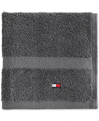 Tommy Hilfiger Home Modern American Solid Cotton Washcloth, 13" x