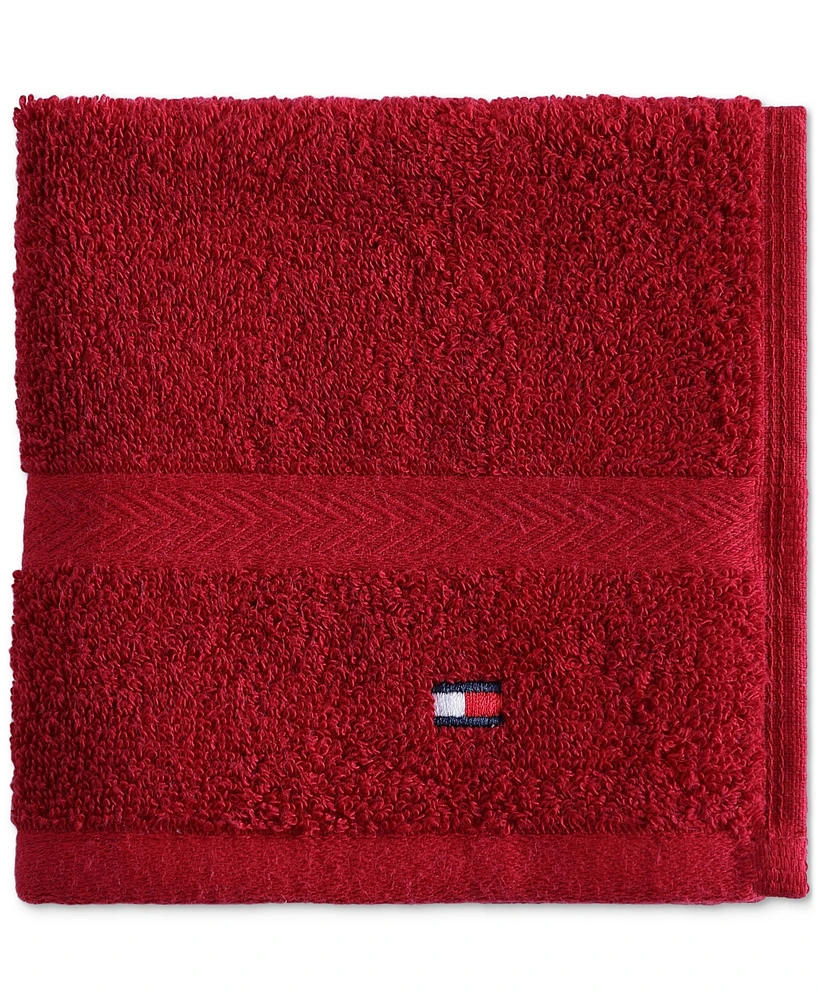 Tommy Hilfiger Home Modern American Solid Cotton Washcloth, 13" x