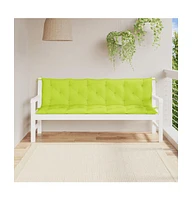 Garden Bench Cushions 2 pcs Bright Green 70.9"x19.7"x2.8" Oxford Fabric