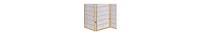 3-Panel Wooden Room Divider – Foldable Partition with Grid Design