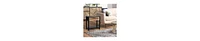 Mango Wood Side Table – Rattan Drawer & Open Shelf Storage