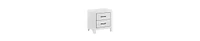 2-Drawer Nightstand – Sleek Design with Nickel Handles