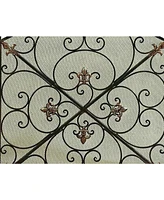 Traditional 3-Panel Fire Screen with Filigree Design for Elegant Fireplace Protection