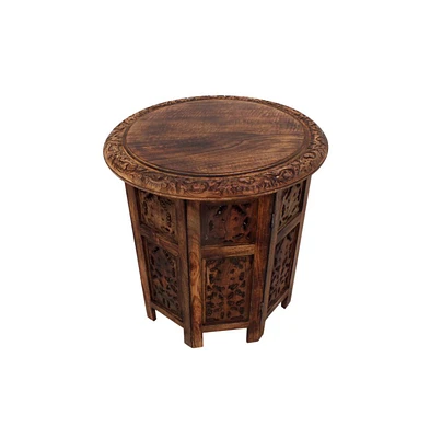 Folding Accent Table for Stylish and Space-Saving Convenience