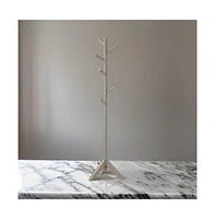 Free-Standing Coat Rack with Six Hooks and Tripod Base for Stylish and Practical Storage