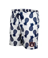 Colosseum Men's White Auburn Tigers Pineapples Swim Shorts