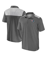 Fanatics Men's Heather Gray New England Patriots Long Shot Polo Shirt