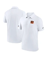 Nike Men's White Cincinnati Bengals Sideline Coaches Performance Polo Shirt