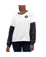 G-iii 4Her by Carl Banks Women's White Las Vegas Raiders A-Game Pullover Sweatshirt