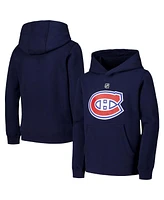 Outerstuff Big Boys and Girls Navy Montreal Canadiens Primary Logo Pullover Hoodie