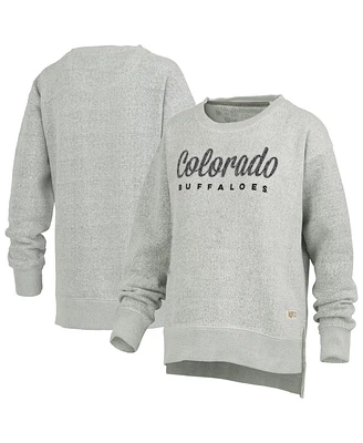 Pressbox Women's Heather Gray Colorado Buffaloes Torrington Pullover Sweatshirt