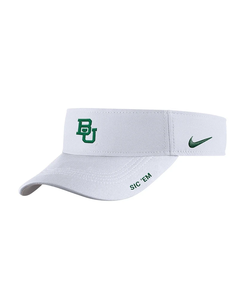 Nike Men's White Baylor Bears On-Field Softball Authentic Ace Performance Adjustable Visor Hat