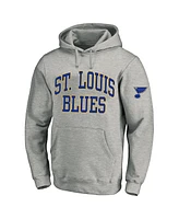 Fanatics Men's Heather Gray St. Louis Blues Big Tall Fleece Pullover Hoodie
