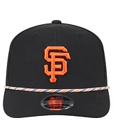 New Era Men's Black San Francisco Giants Multi-Rope 9Seventy Stretch-Snap Hat