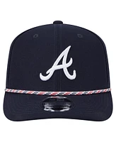 New Era Men's Navy Atlanta Braves Multi-Rope 9Seventy Stretch-Snap Hat
